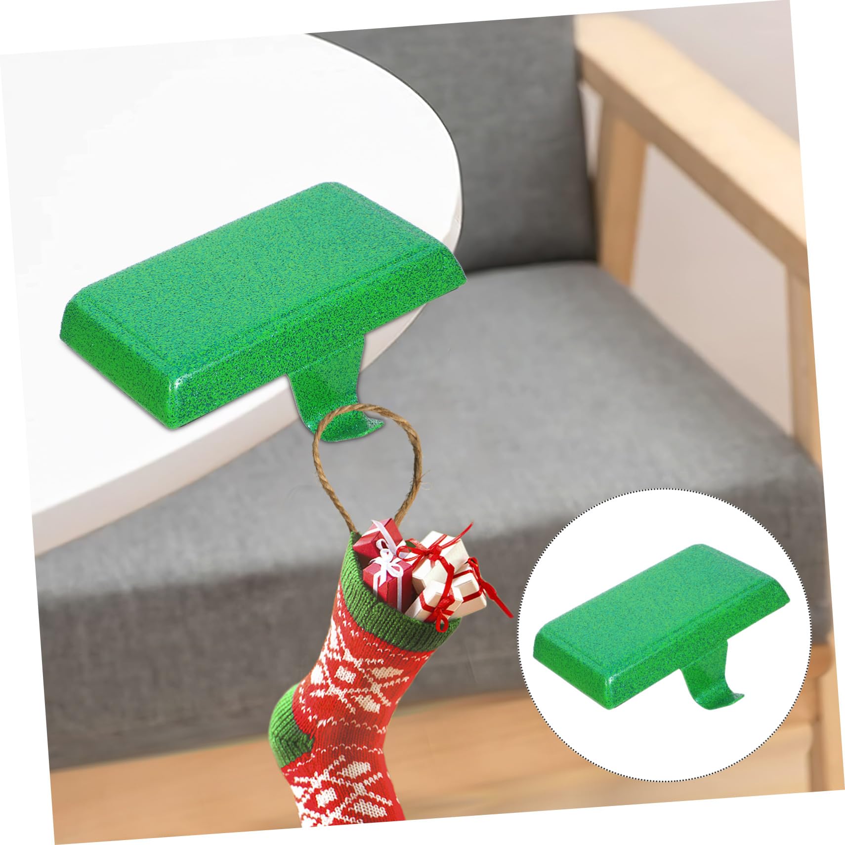 TOPBATHY 2 Piezas Gancho Para Chimenea Forma De Calcetín Navideño Soporte Para Calcetines De Repisa Ganchos Para Calcetines De Chimenea Decoración Navideña Para Colgar