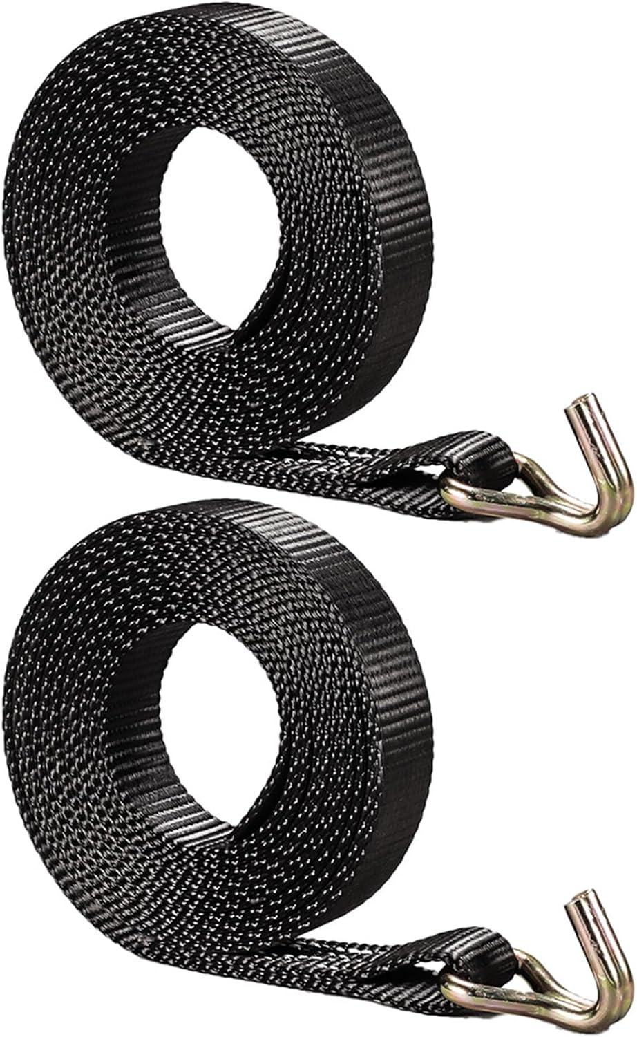 Rdxanc 多目的ラチェット タイダウンストラップ フック付き2個パック 安全な貨物輸送やトラックの積み込みに便利