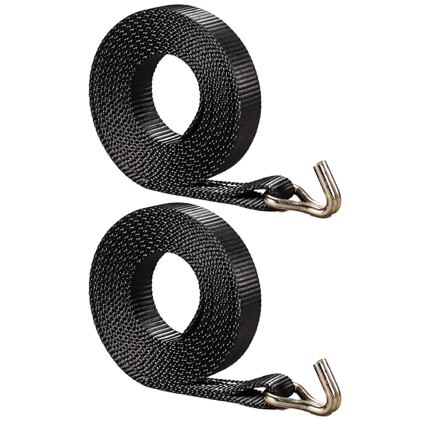 of 2 Multipurpose Ratchets Tie Down Straps with Hook for Secure Cargo Transport and Truck Loads Cargo Securing Straps with Hook
