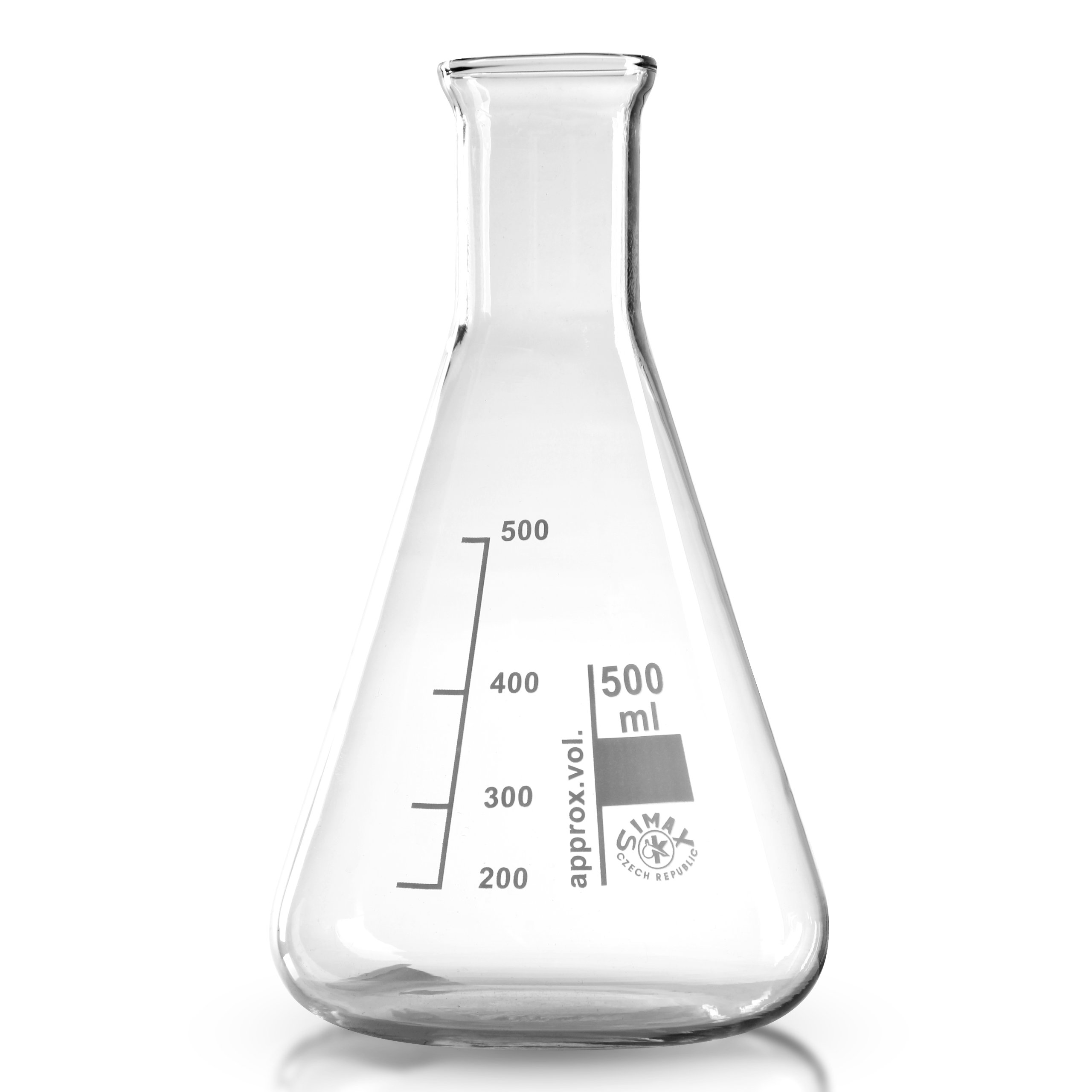 24 x Erlenmeyerkolben 500 ml aus hochwertigem Laborglas (Borosilikat 3.3) / transparent / graduiert / hitzefest / Laborqualität / Simax Erlenmeyer Kolben / Borosilikatglas / Erlenmeierkolben / Erlenmeier Kolben / Erlenmayerkolben / Erlenmayer Kolben