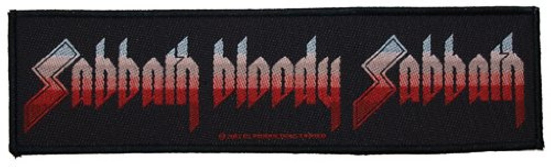 Black Sabbath Superstrip “Sabbath Bloody Sabbath” Woven Patch 19 x 5 cm