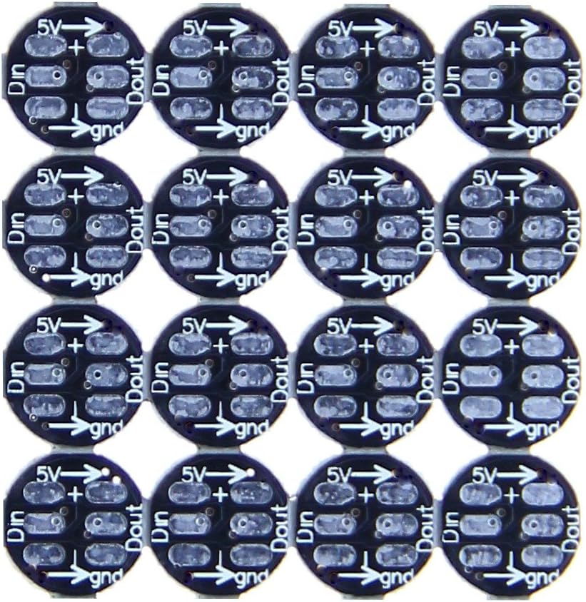 ALITOVE 100pcs WS2812B Addressable 5050 Smart RGB LED Pixel Light on Black Heat Sink PCB Board 5V DC Compatible with Raspberry Pi for DIY Lighting Project