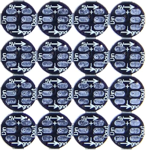 Miniatura 5 de ALITOVE 100 unids WS2812B direccionable 5050 Smart RGB LED Pixel Light on Black Heat Sink PCB Board 5V DC Compatible con Raspberry Pi para proyecto