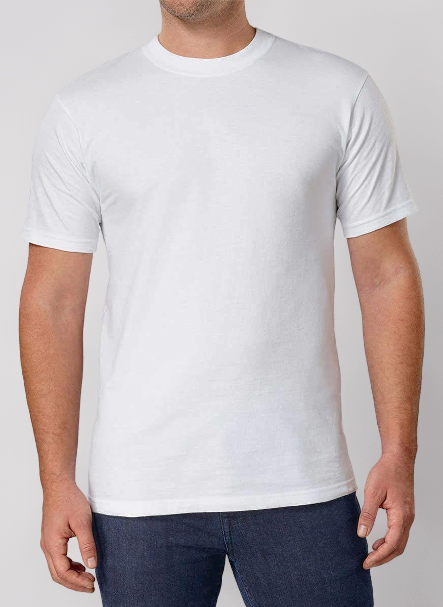SignatureTM Men's Round Neck T-Shirts 6-Pack White (Chest 42-44 inches)