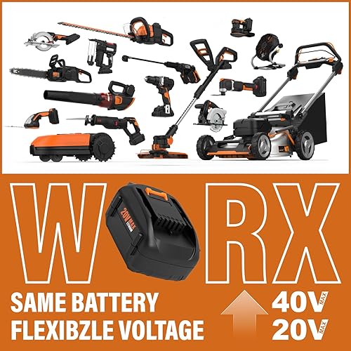 Miniatura 7 de Paquete de 2 baterías de repuesto de 6.0Ah 20V para Worx WA3525, WA3520, WA3575, WA3578 y 20 V cargador de batería de repuesto WA3875 de doble