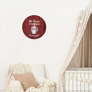 Christmas Hot Cocoa Quote Wall Decal 22x22in Reusable Candy Canes Marshmallows DIY Wall Art Murals Wall Art for Dorm Floor Window Bottles Notebook Vinyl Gifts