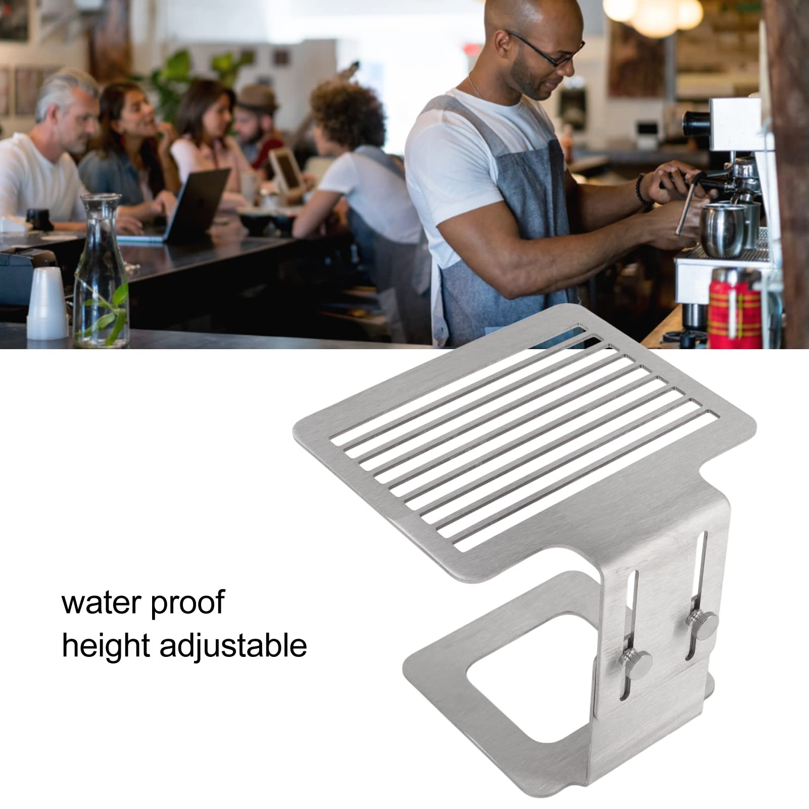 Coffee Scale Rack,Food Kitchen Scale Rack, Coffee Hine Scale Rack Stainless Steel Height Adjustable Strong Weighing Rack(Sliver), Coffee Hine Scale Rack Coffee Hine Weighing Rack Stainl