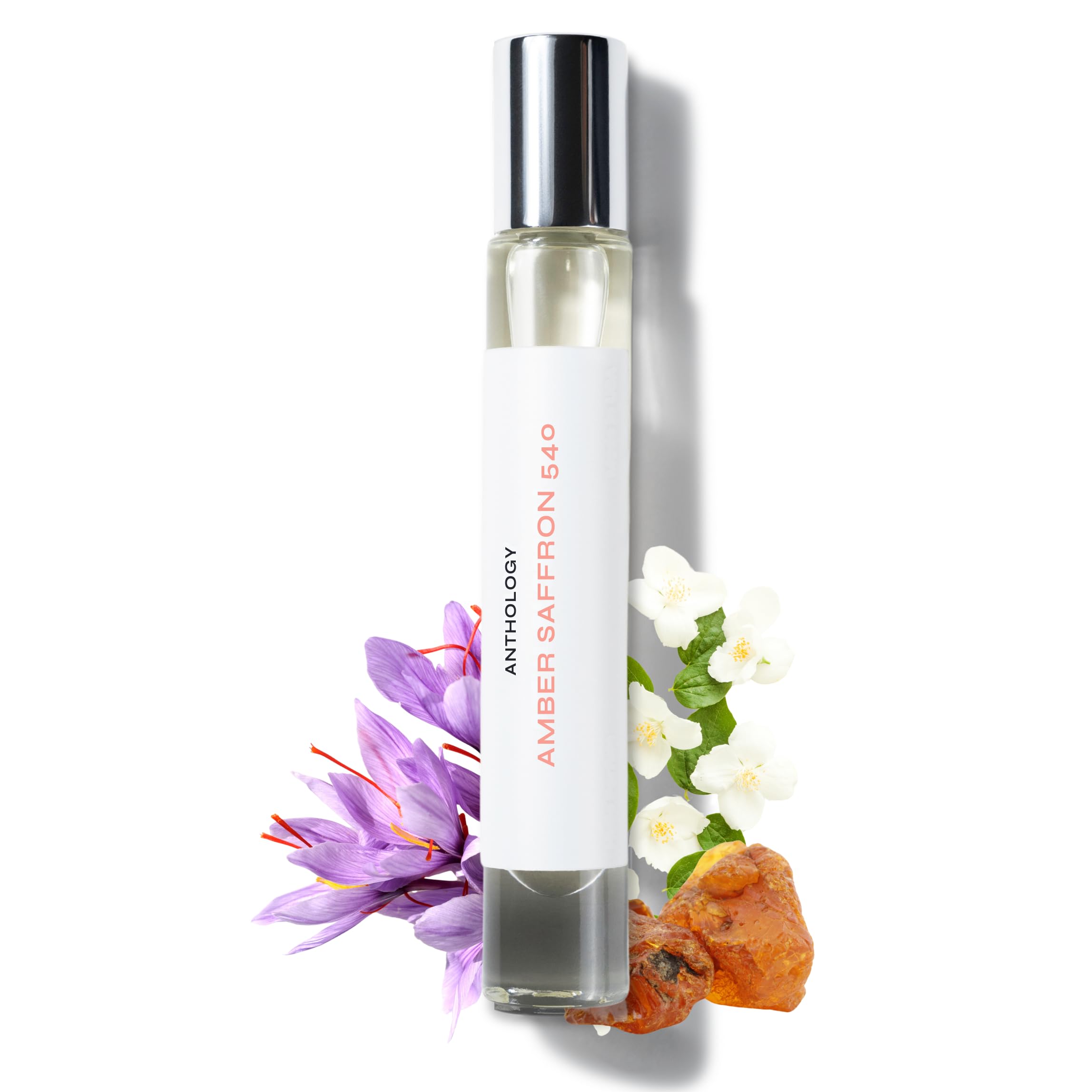 Anthology Amber Saffron 540 Roll On Perfume Oil 0.3oz 9 ML | Woody, Amber, Floral | Clean & Cruelty-Free Fragrance Rollerball