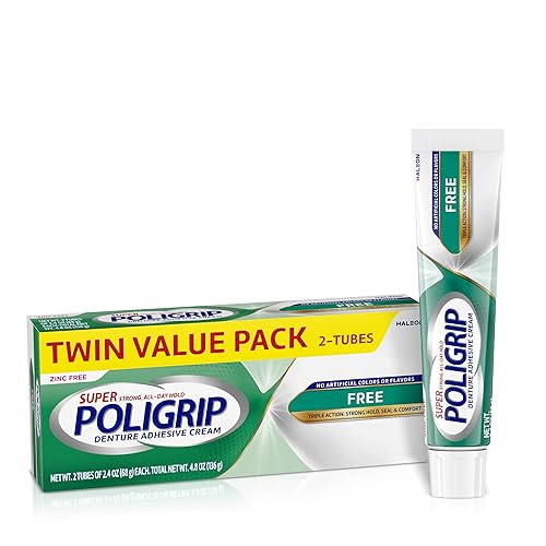 Miniatura 13 de Super Poligrip Crema adhesiva sin zinc para dentaduras postizas y parciales, 2.4 onzas (paquete de 4)