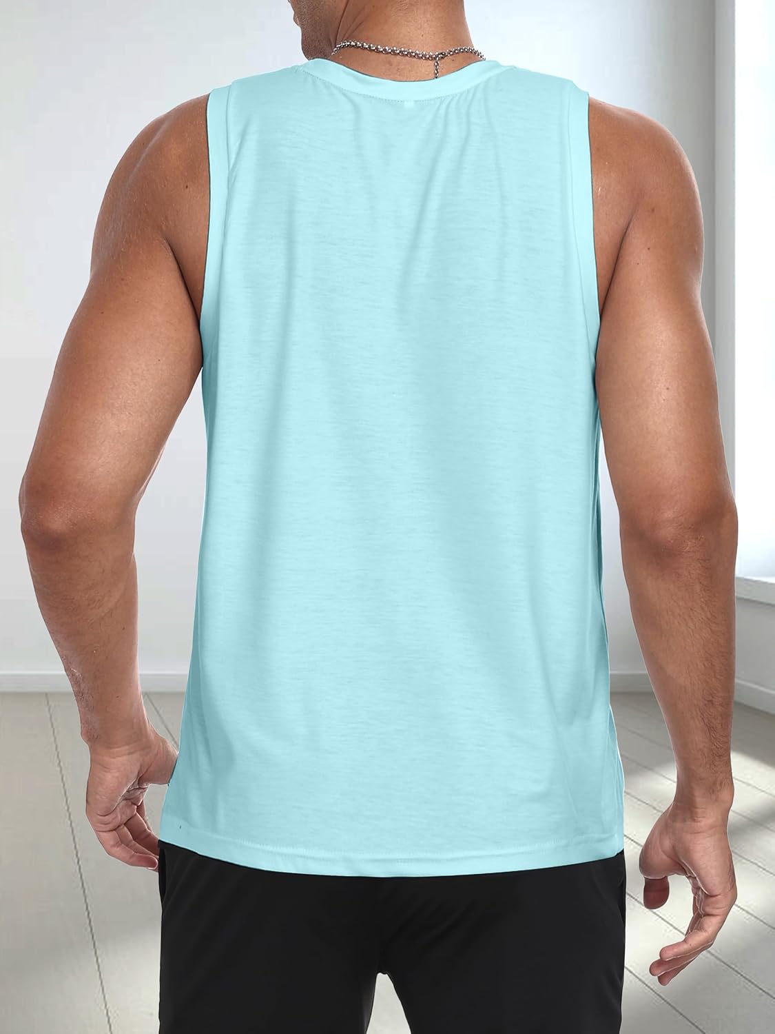 Bupekbee Mens Graphic Tank Tops Sleeveless Workout Gym Shirts Beach Hawaiian Coconut Tree Patriotic Style T-Shirt - Image 3