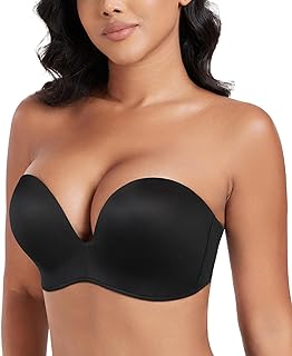 DotVol Women Hand Shape Custom Lift Invisible Wirefree Anti-Slip Strapless Push Up Bra