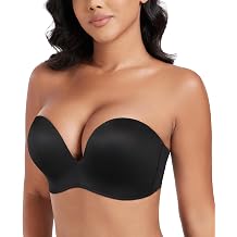 DotVol Women Custom Lift Invisible Wirefree Anti-Slip Strapless Push Up Bra