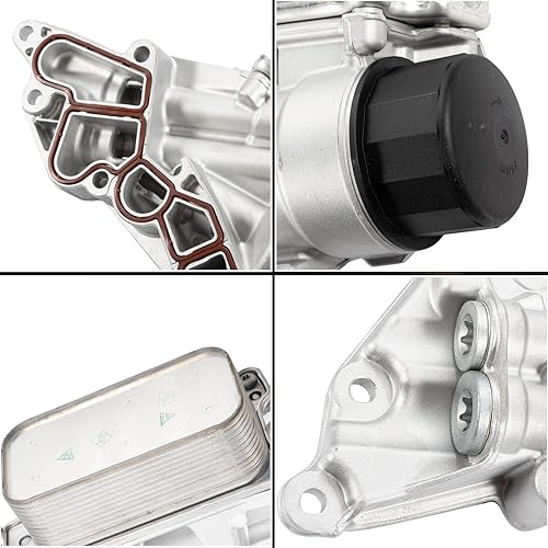 Miniatura 2 de Carcasa del filtro del enfriador de aceite del motor compatible con Mercedes Benz E350 E550 G550 GL450 GL550 GLK350 ML350 ML450 ML550 R350 S550