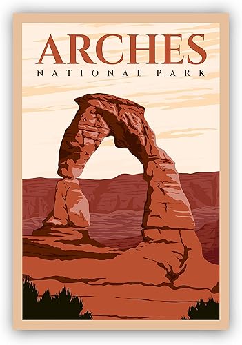 Vista 4 de Generic Póster artístico de pared del Parque Nacional Arches, papel fotográfico de 12 x 18 pulgadas, impresión de calidad profesional de Arcos