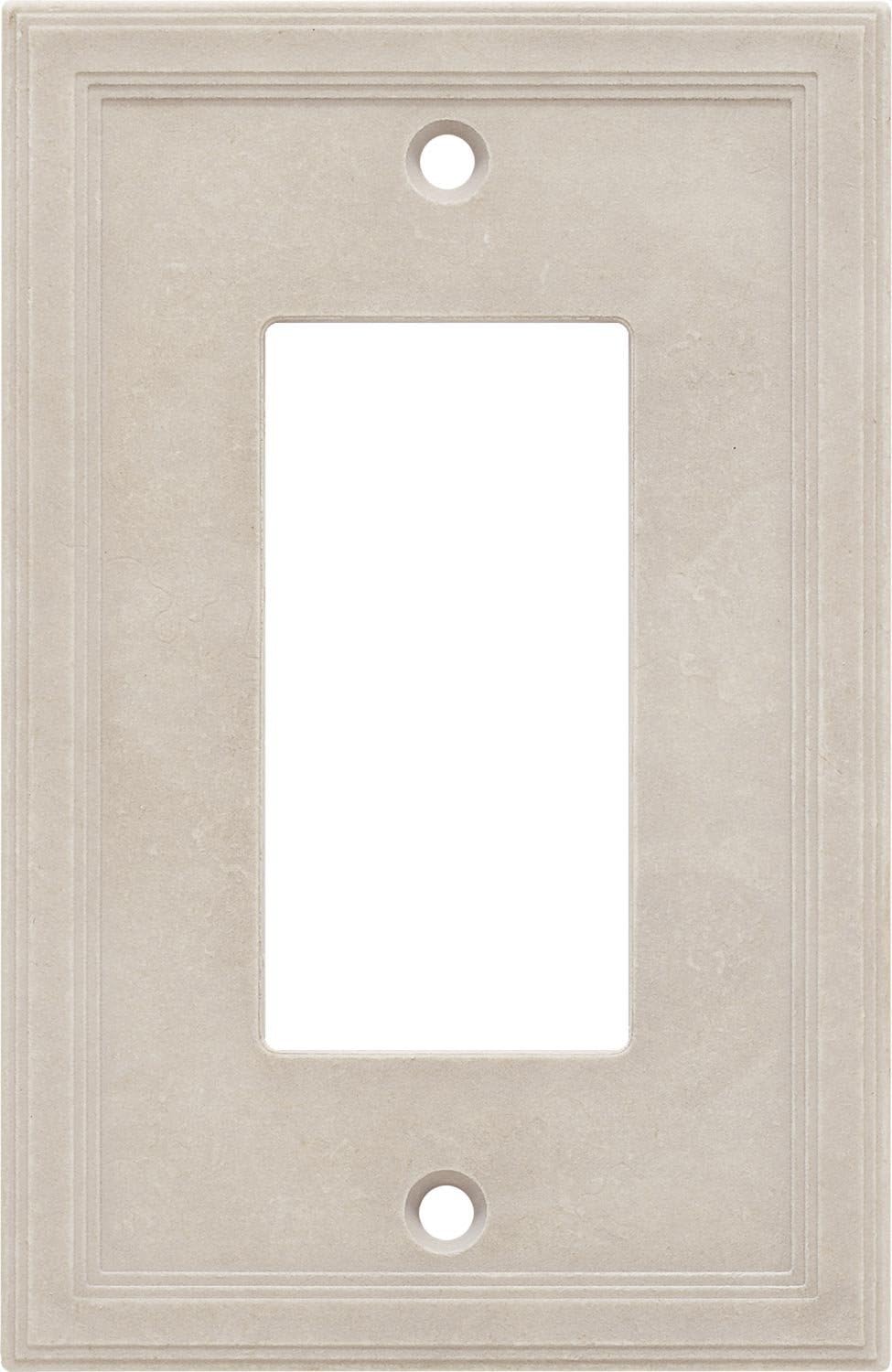 Single Decorator/GFCI Cast Stone Wall Plate - Sand