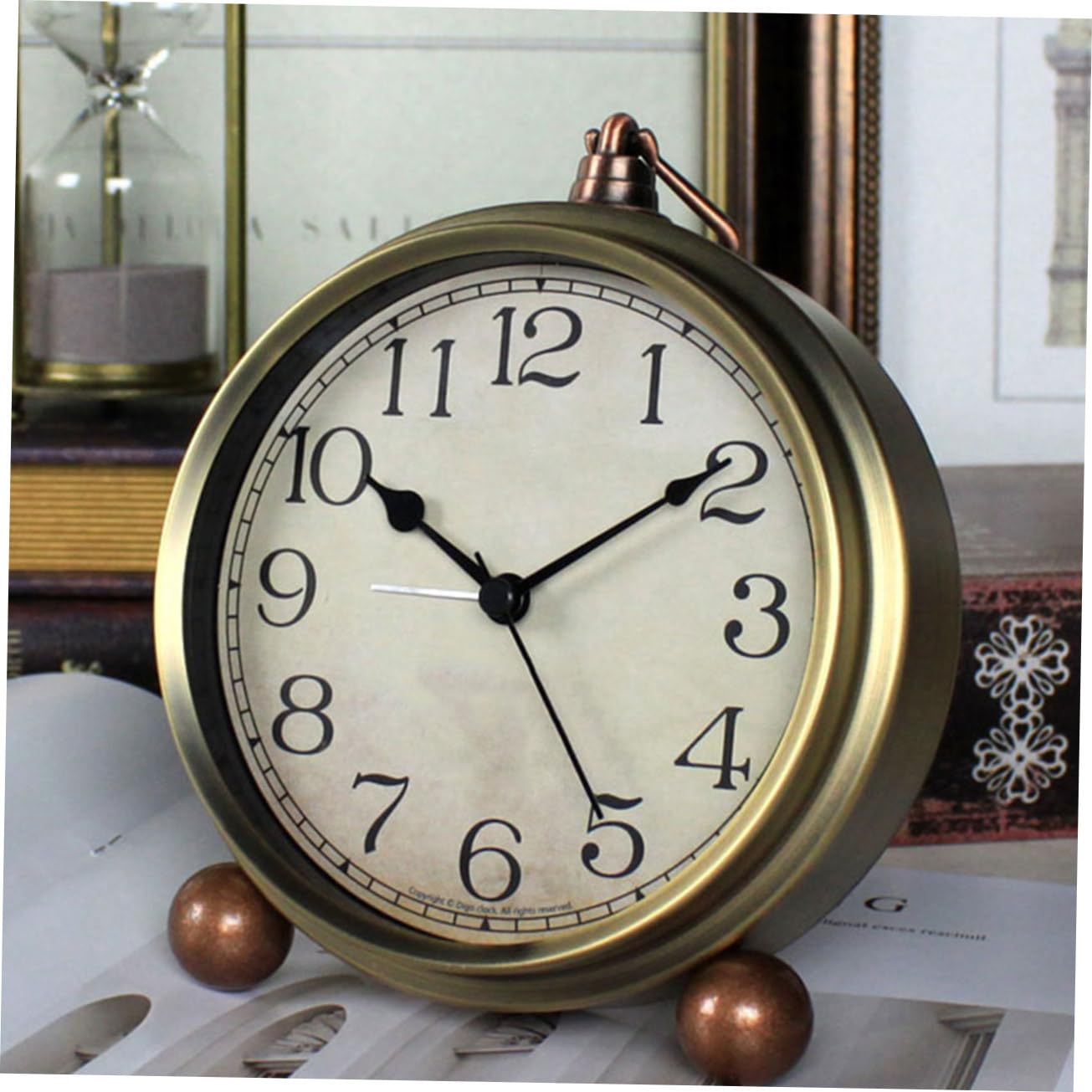 Sosoport Vintage Tischwecker im Amerikanischen Stil mit Alarm, Leise