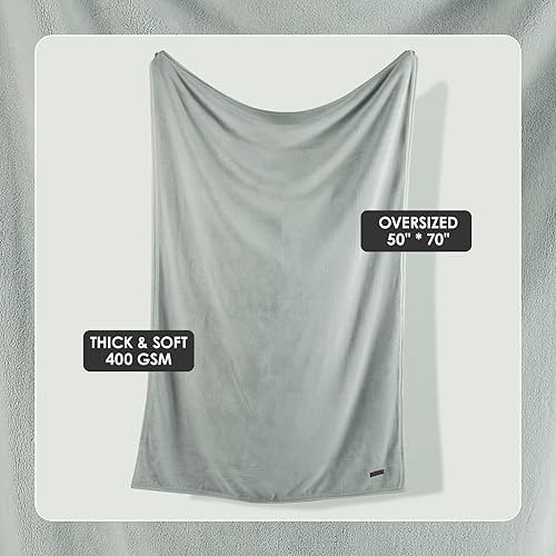 Miniatura 6 de BED TRIP Manta de forro polar para sofá cama - Manta de felpa suave de 400 GSM con textura mullida, manta reversible y acogedora de lujo para