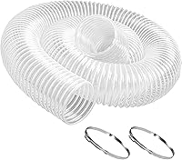 Vista 11 de Manguera de recolección de polvo de PVC de servicio pesado de 2-1/2 pulgadas x 5 pies, resistente a perforaciones, manguera flexible de humos de PVC