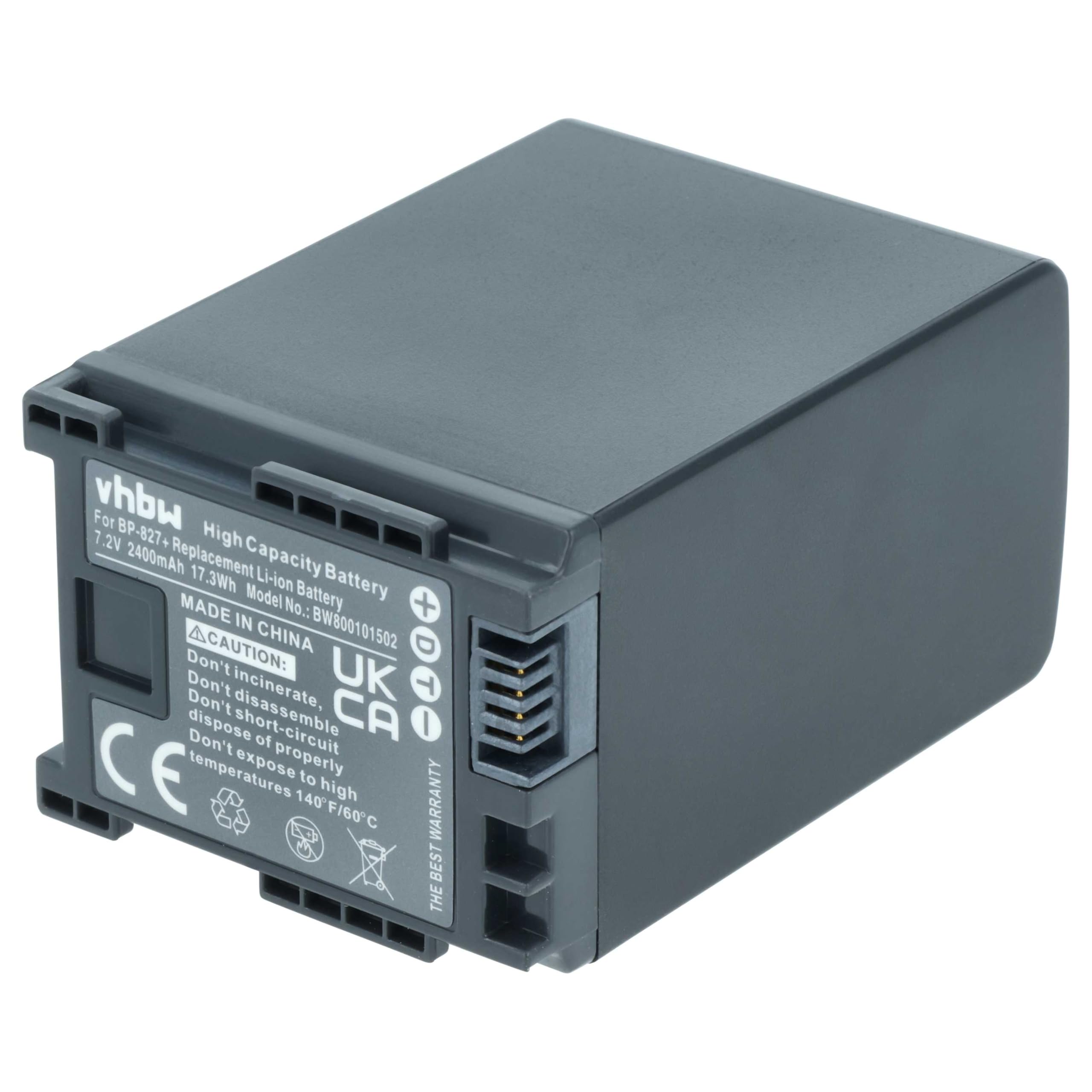 vhbw batteria compatibile con Canon serie HG HG20, HG21 videocamera camcorder (2400mAh, 7,2V, Li-Ion) con infochip