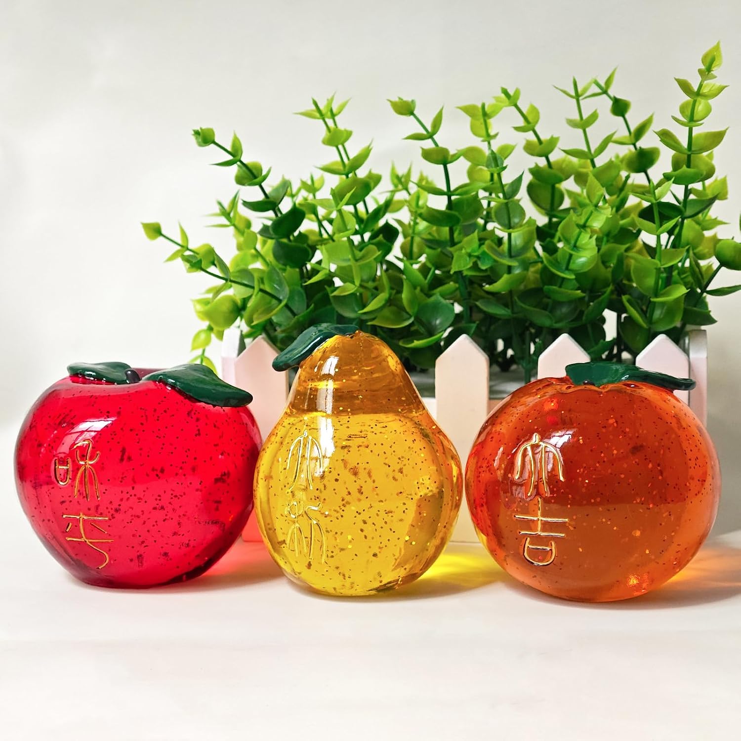 Feng Shui Tai Kat Tai Ley Apple Enhancer Amulet Statue Great Luck Luck and Wealth Decoration Home Statue Tabletop Office Amulet Figurine