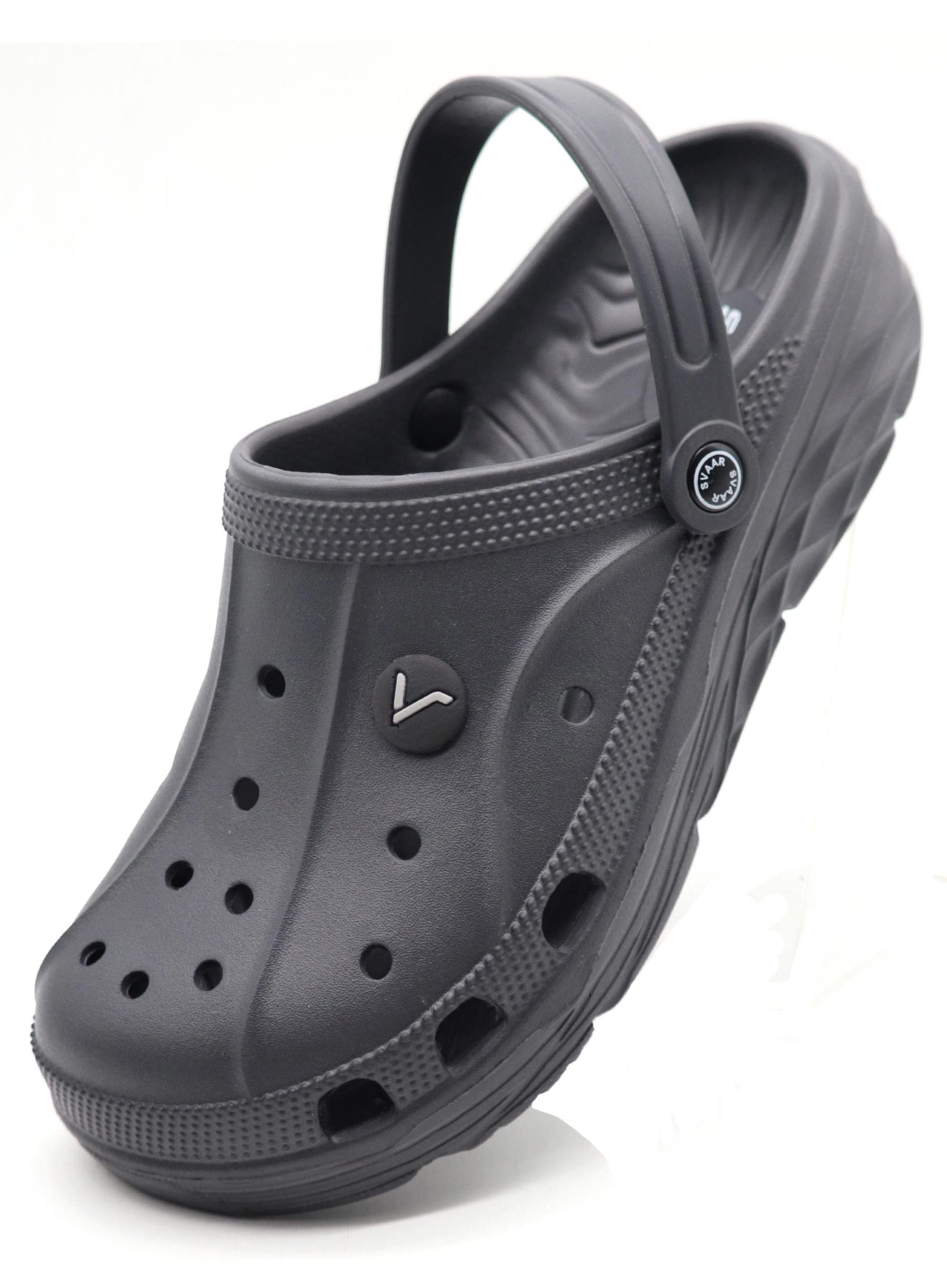 SVAAR Men's Lightweight Classic Clogs || Sandals with Adjustable Back Strap for Men, Olive Green, 38.5 EU