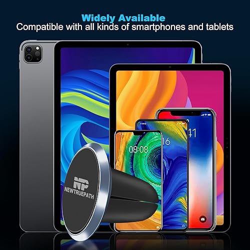 Miniatura 3 de Soporte magnético de aluminio ultra fuerte para teléfono para automóvil paquete de 2 - Soporte universal de ventilación de aire con 4 placas de