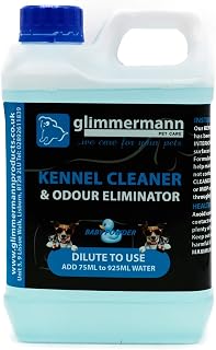 Glimmermann Products Kennel Cleaner and Odour Eliminator Pet Disinfectant Urine Deodoriser Baby Powder 1.8L