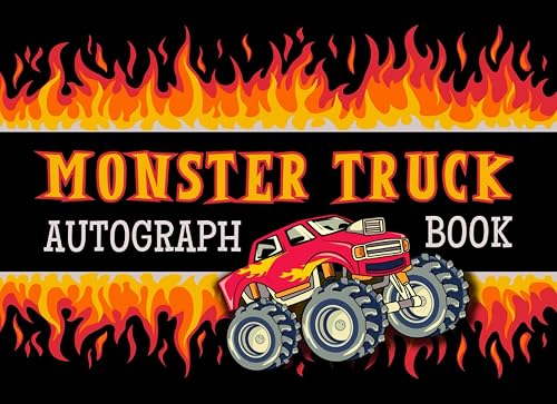 Monster Truck Autograph Book: Collect Signatures and Photos of Monster Truck Drivers. 100 Pages. Small, Portable Pad for Shows or Parties.
