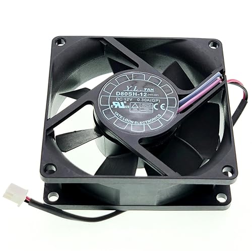 Miniatura 3 de D80SH-12 Ventilador de refrigeración M-GP2 para YaLnFAN, DC12V 0.30A 2.16W 80X80X25mm 2-Wire 2-pin Fuente de alimentación Chasis Ventilador de