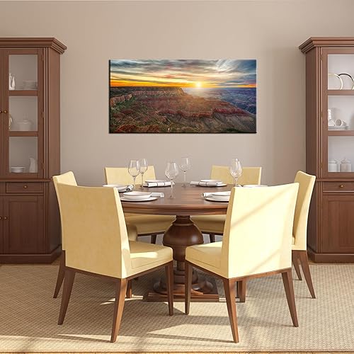 Miniatura 5 de LevvArts Lienzo decorativo para pared, hermoso atardecer en el Gran Cañón, Arizona, Estados Unidos, paisaje, impresión sobre lienzo, moderno,