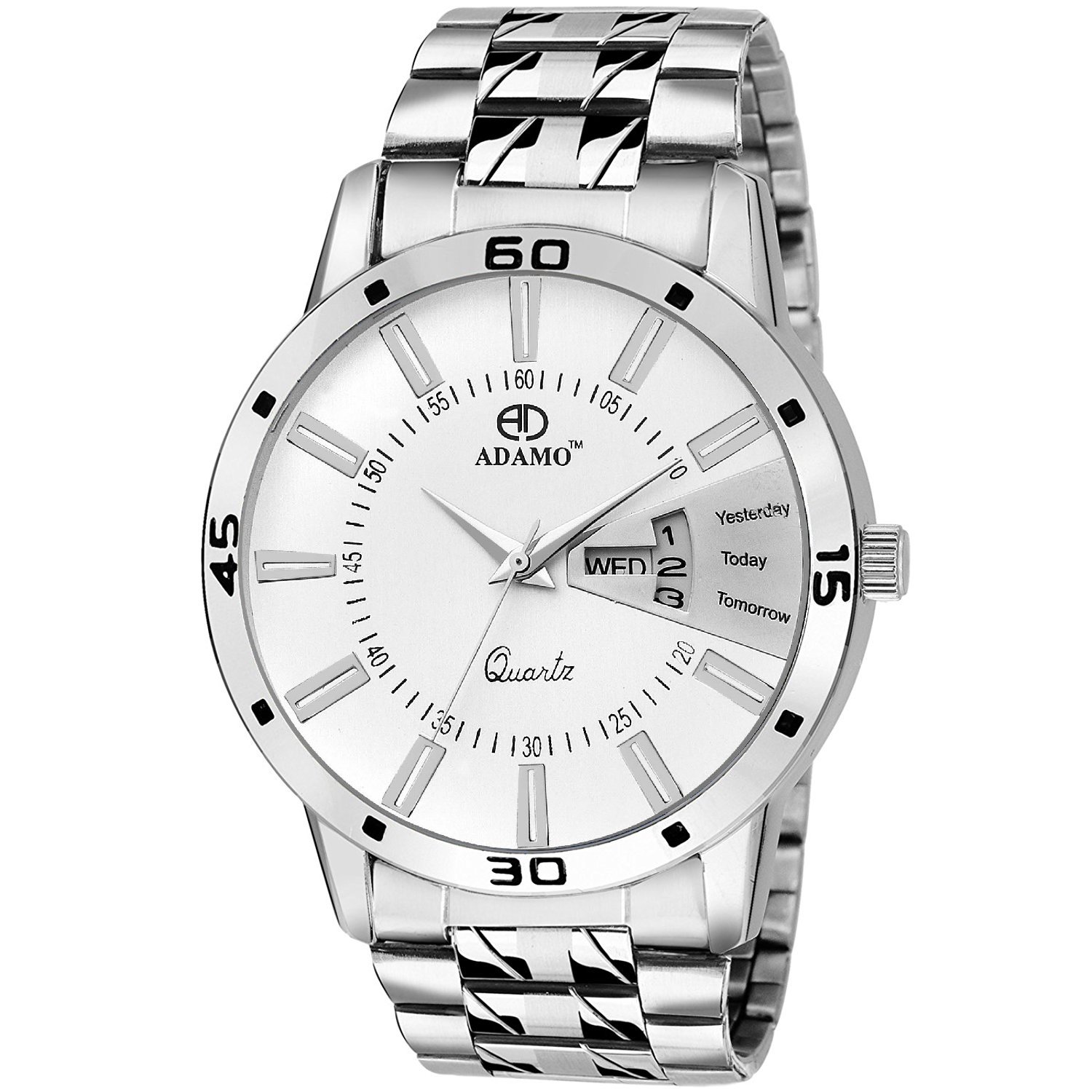 ADAMO Legacy White Dial Day & Date Mens & Boys Watch A820SM01 (B07D7C7XKV) Amazon Price History, Amazon Price Tracker