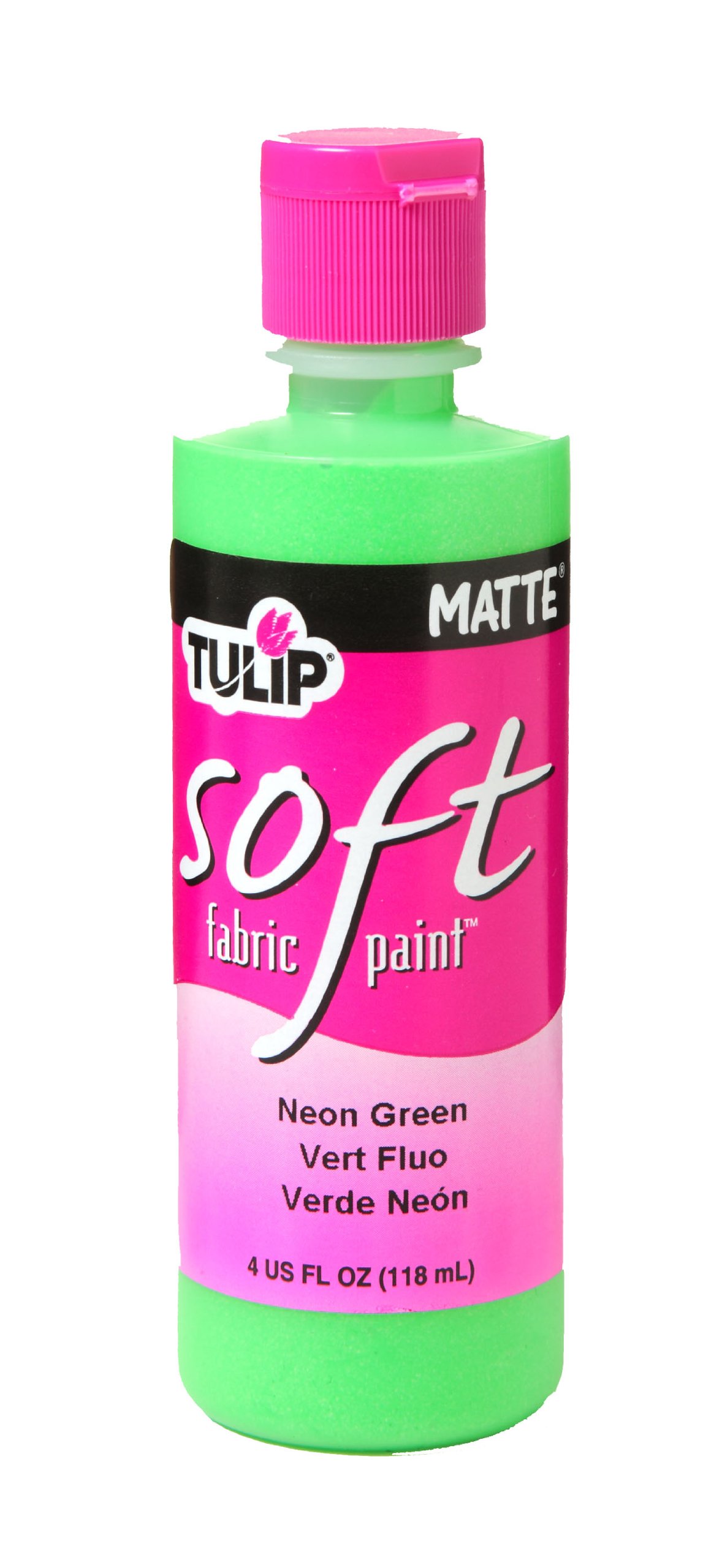 Tulip Soft Paint 26533 Sfp 4Oz Neon Tropical Green, 4 Oz, As Detailed