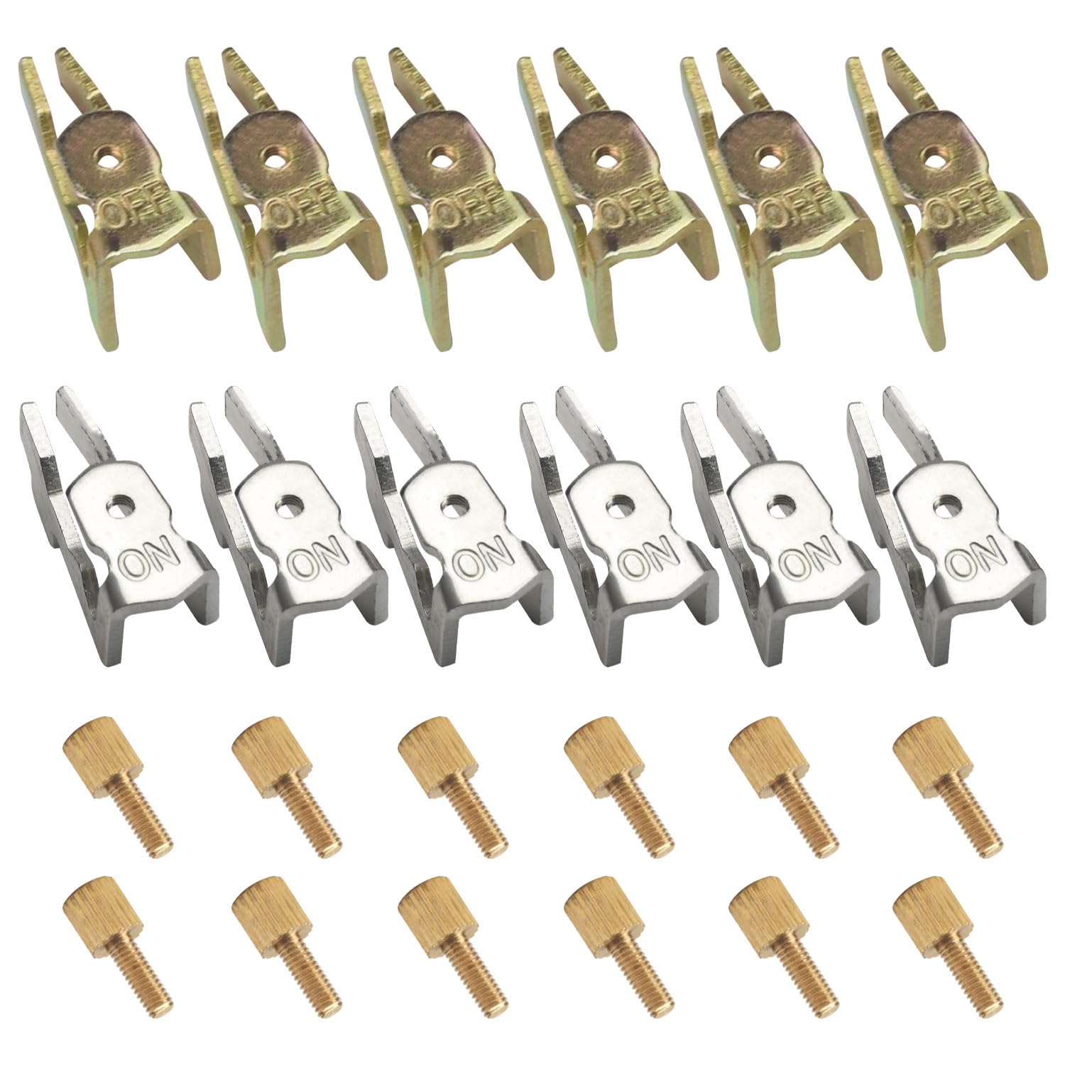 156T1978A Time-Switch Replacement Trippers Kit Compatible with in-termatic T100 Series Mechanical Timers, for Wh40 Electric Water Heater Time Switch 6X Gold Off Tripper - 6X Silver ON Tripper