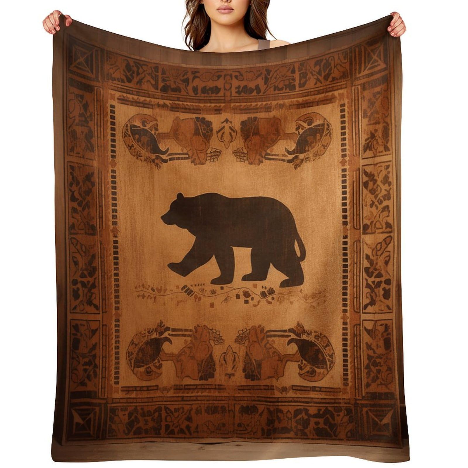 Bear Throw Blanket for Couch and Bed Super Soft Warm Lightweight Throw Blankets Cozy Fuzzy Flannel Blanket Personalized Decorative Blankets for Sofa Decor 40"x50"