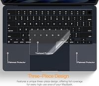 Vista 2 de CaseBuy Juego de Protectores de Piel para Reposamanos, Protección Invisible contra Arañazos y Desgaste, Accesorios para MacBook Air de 13.6 pulgadas