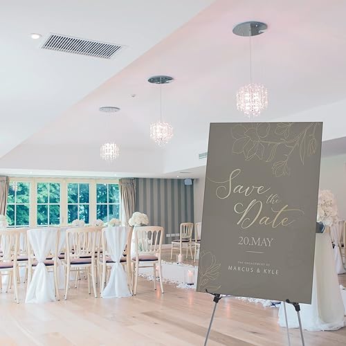 Miniatura 5 de Caballete de presentaciones de aluminio, ligero, plegable, Plateado Paquete de 10