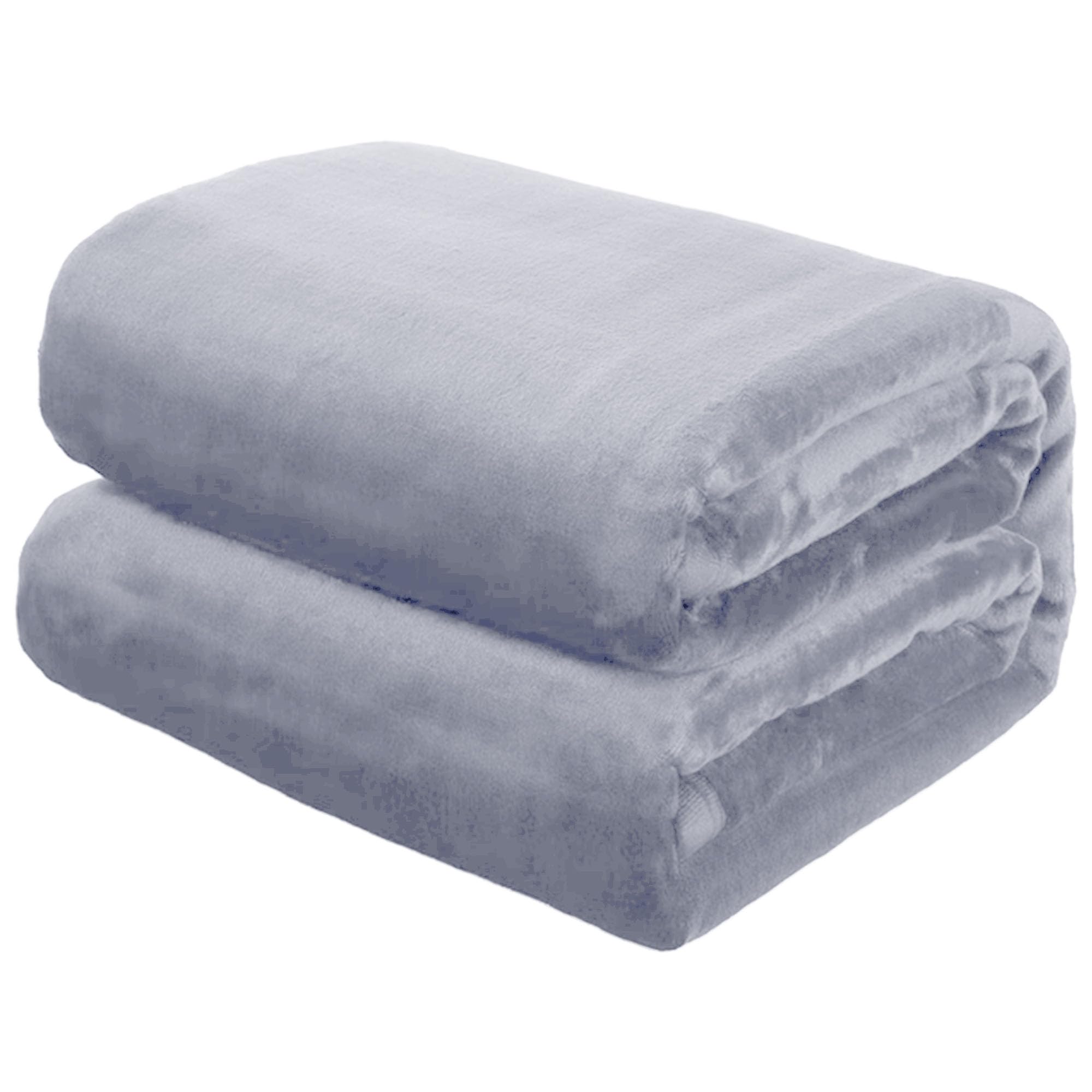 Couverture douillette 90x100 cm gris argenté en fausse fourrure haute qualité