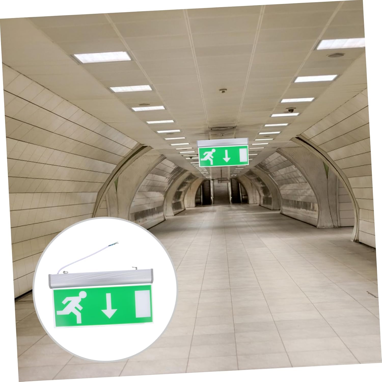 1pc Led Emergency Exit Light Battery Backup Compact Design for Offices Schools and Hotels Safety Sign Easy Wall Installation