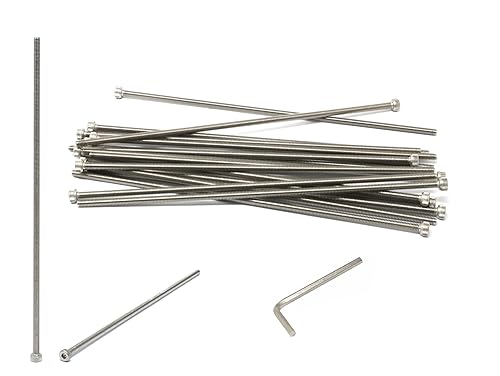 Miniatura 66 de iexcell 25 piezas M4 x 60/65/70/75/3.150 in paso de rosca 0.028 in acero inoxidable 304 cabeza hexagonal Tornillos Tornillos surtido Kit