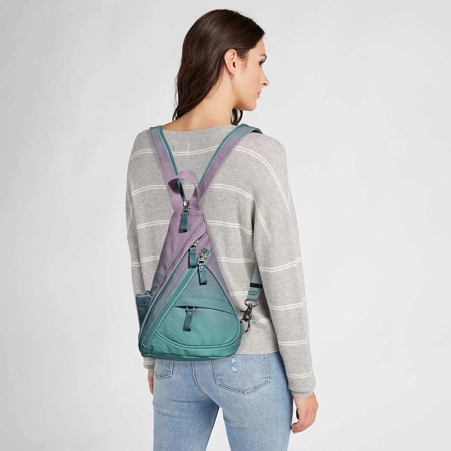 KL928 Canvas Sling Bag - Small Crossbody Backpack Shoulder Casual Daypack Rucksack for Men Women - Image 7