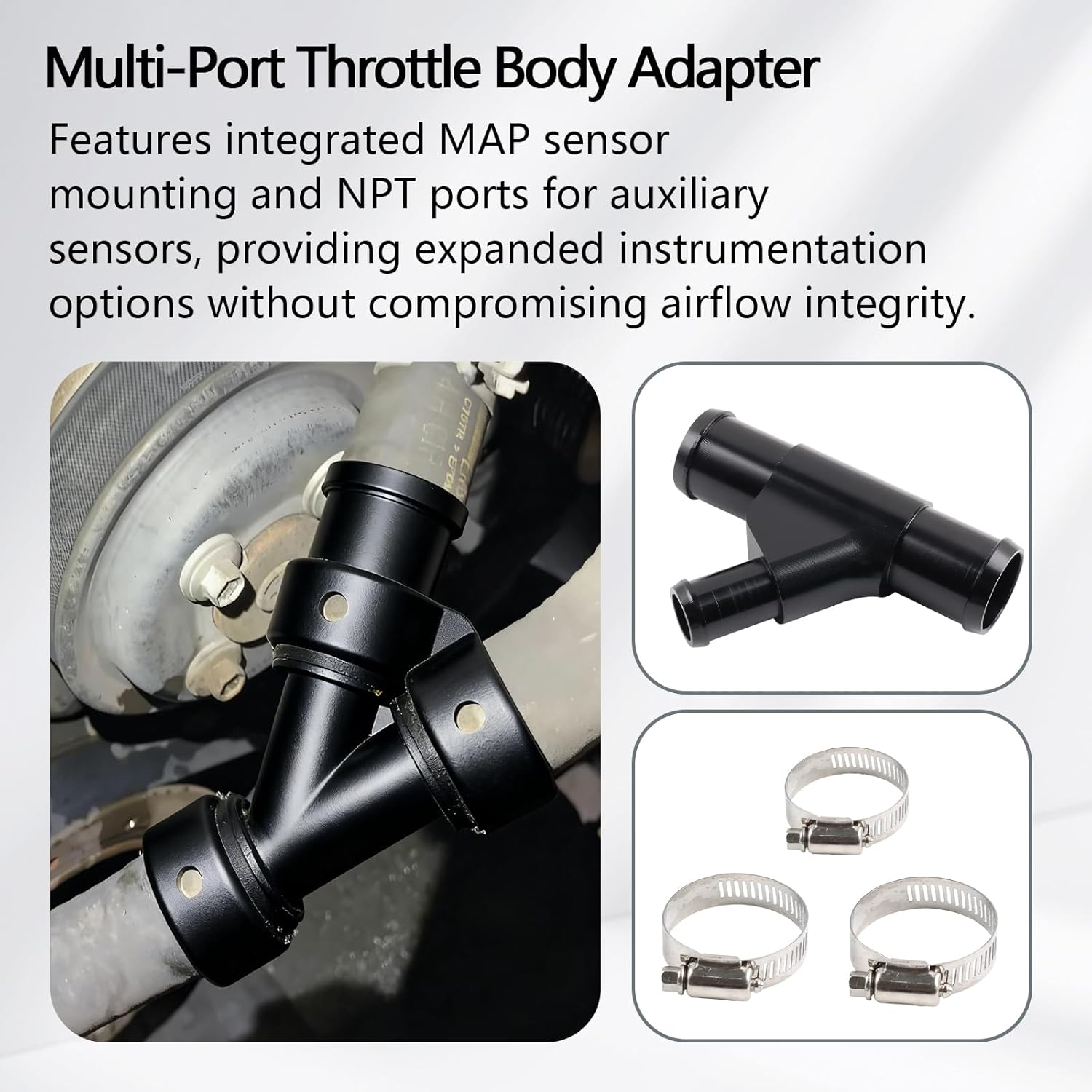 Aluminum Coolant Y-Pipe Anodized Coolant Fitting for 6.0L Diesel Engine Compatible with Ford F250 F350 F450 F550 E350 E450