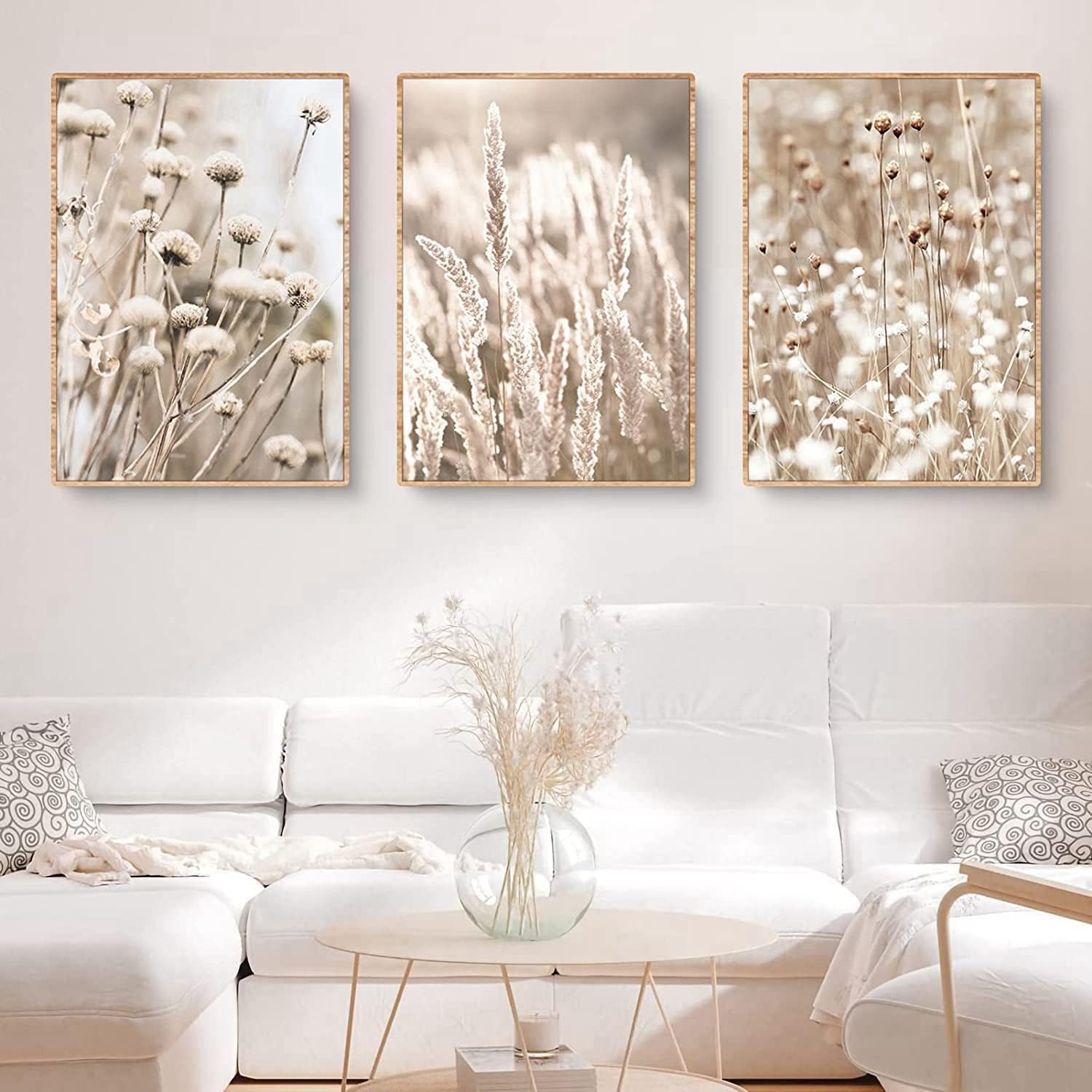 Quadri in vetro temperato, decorazioni per la casa, dipinti floreali su vetro, quadri per il soggiorno, decorazioni per la camera da letto, grandi