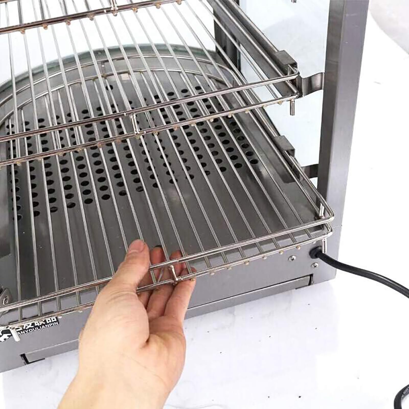 Réchauffeur de nourriture, chauffe-pizza à 3 niveaux, armoire isolée pour un chauffage uniforme, idéal pour les buffets et les dépanneurs
