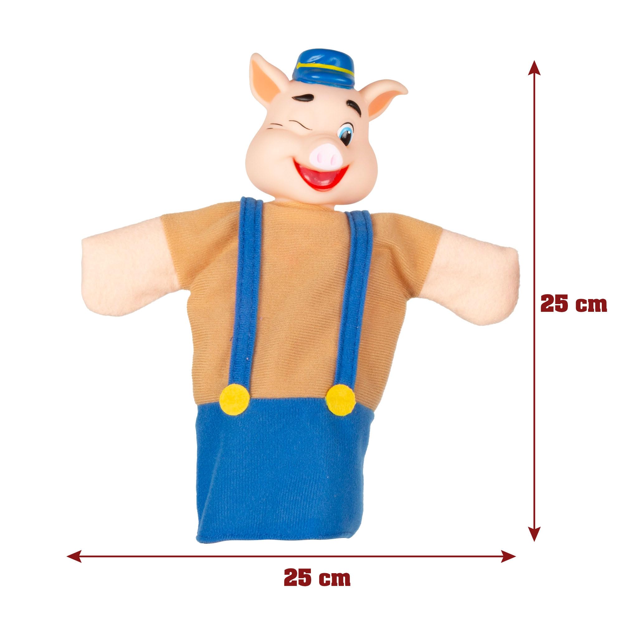 ColorBaby Cucu Show Set Marionetas Los Tres cerditos, 4 títeres Personajes de 25 cm, Materiales Suaves y Seguros, Juguetes Infantil, para Jugar en Grupo o Pasar Tiempo en Familia (39167)