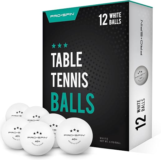 PRO-SPIN High-Performance Ping Pong Balls (12/24/60 Pack Sizes) | White 40+ Table Tennis Balls | Premium ABS Plastic | Professional Quality | Official Size & Weight | Indoor & Outdoor Games