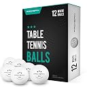 PRO SPIN Ping Pong Balls - 3-Star White Table Tennis Balls - Premium 40+ Training Balls for Indoor/Outdoor Competitions & Games (Pack of 12) gallery image
