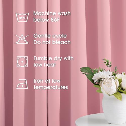 Miniatura 4 de HOMEIDEAS  Juego de 2 paneles de cortinas opacas para niños, 52 x 84 pulgadas de largo, cortinas de oscurecimiento para habitación, térmicas,