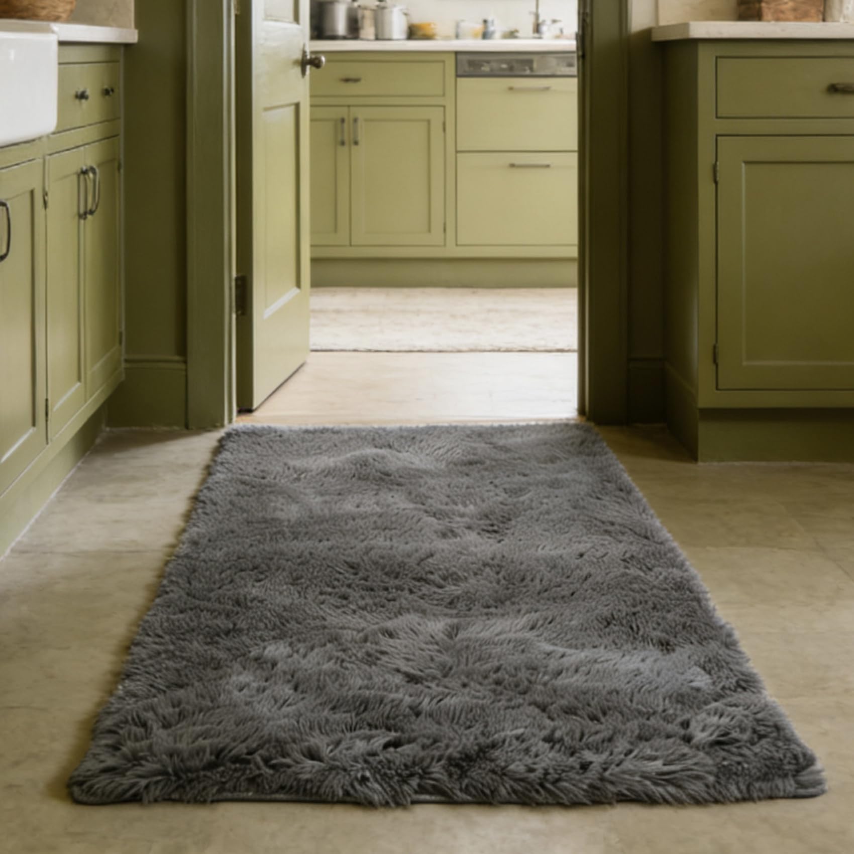 Tapis shaggy moelleux antidérapant et facile à entretenir pour votre salon