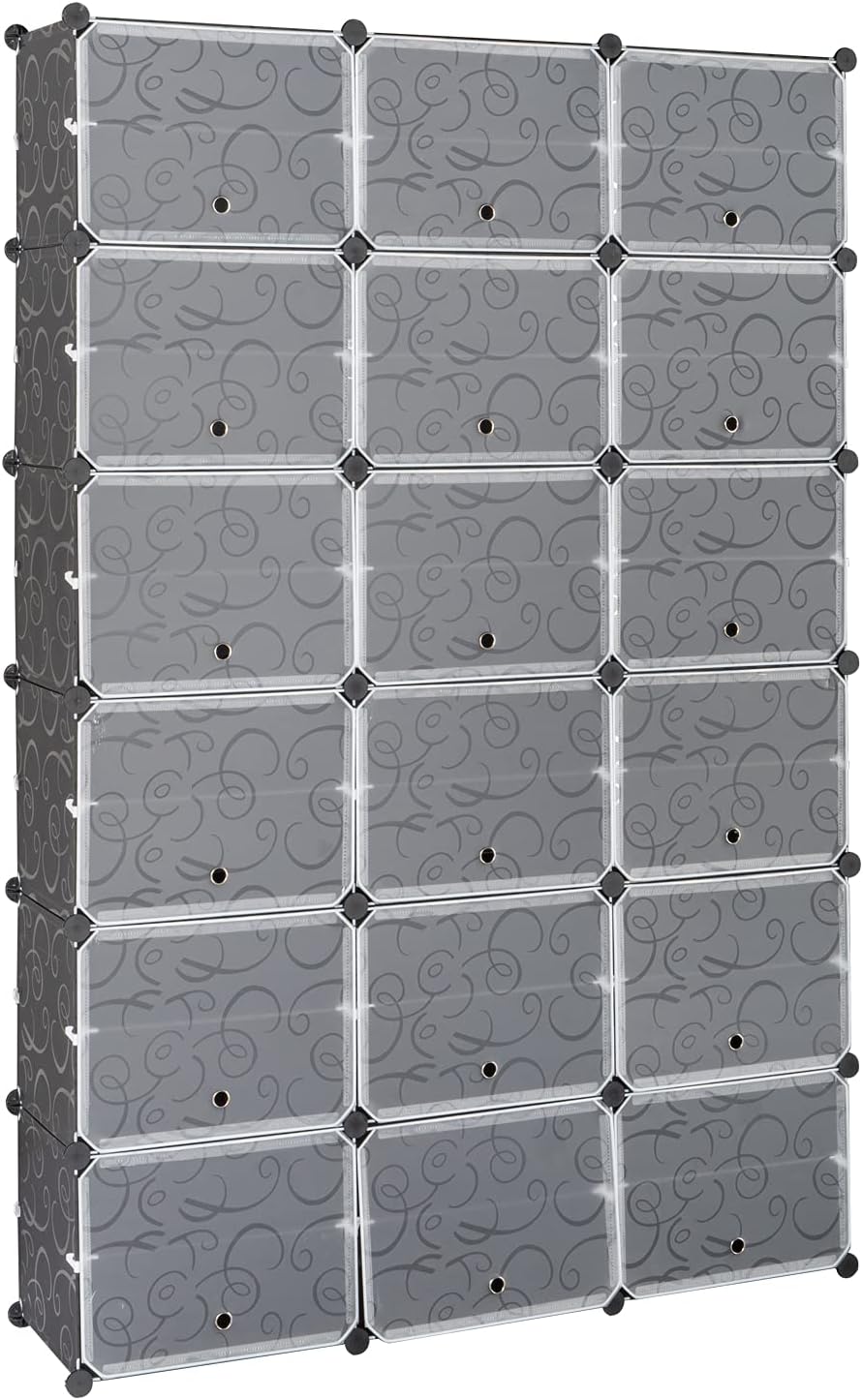 Portable Shoe Rack Organizer, 12 Tier 72 Pair Shoe Rack 36 Grids Expandable Shelf Storage Cabinet Stand Covered Stackable Space for Heels,Boots,Slippers for Entryway Bedroom