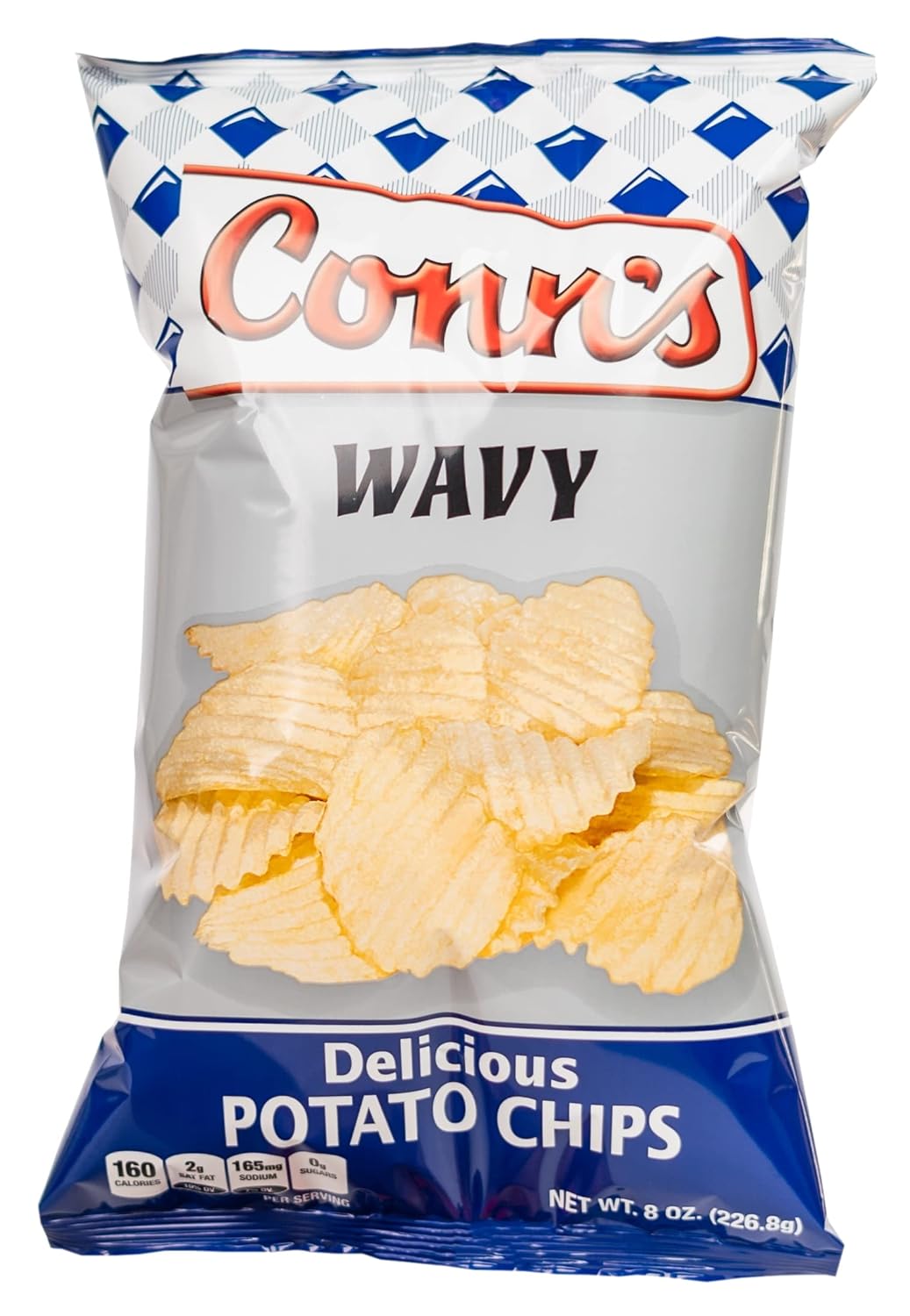 Conn's Potato Chips (Wavy, 8 oz.) 4 Pack Very Shelf